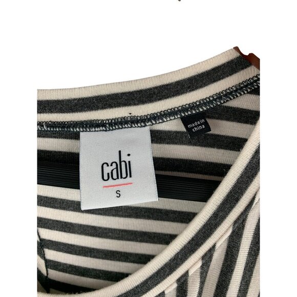 Cabi Black & White Striped Sleeveless Top S - Picture 3 of 6
